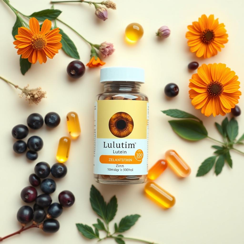 Natural ingredients used in NeuroRetine — lutein marigold, bilberry, zinc
